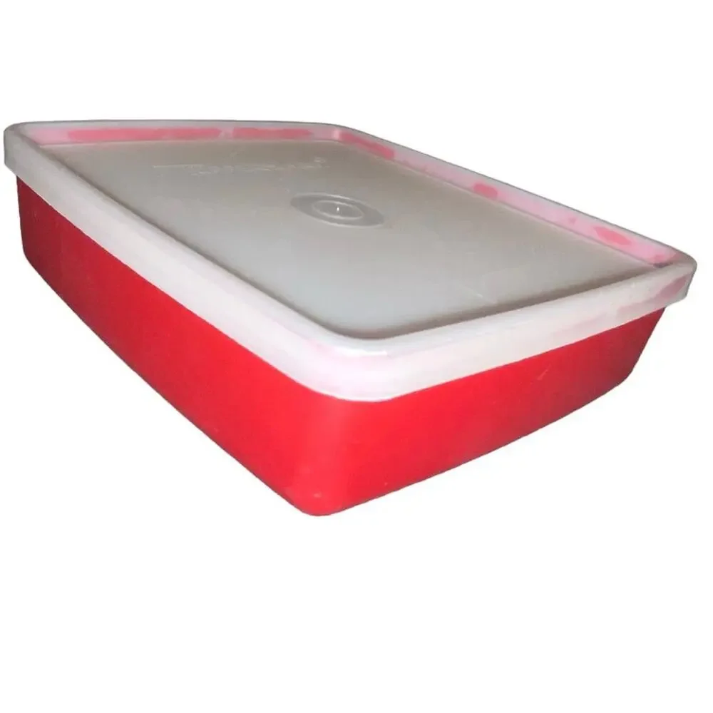 Tupperware Square Away Sandwich Box Food Storage Container Lid 670 671 Vintage